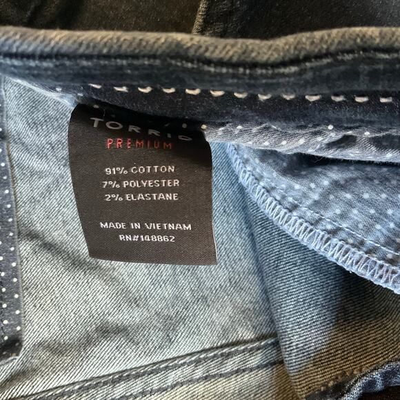 Torrid Premium Women Soft Denim Slim Ankle Skinny Jeans size 20 R, Blue - Picture 10 of 12